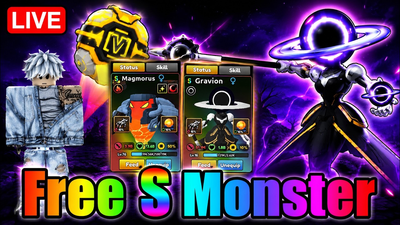 HOW TO GET FREE S MONSTER IN CATCH A MONSTER ROBLOX