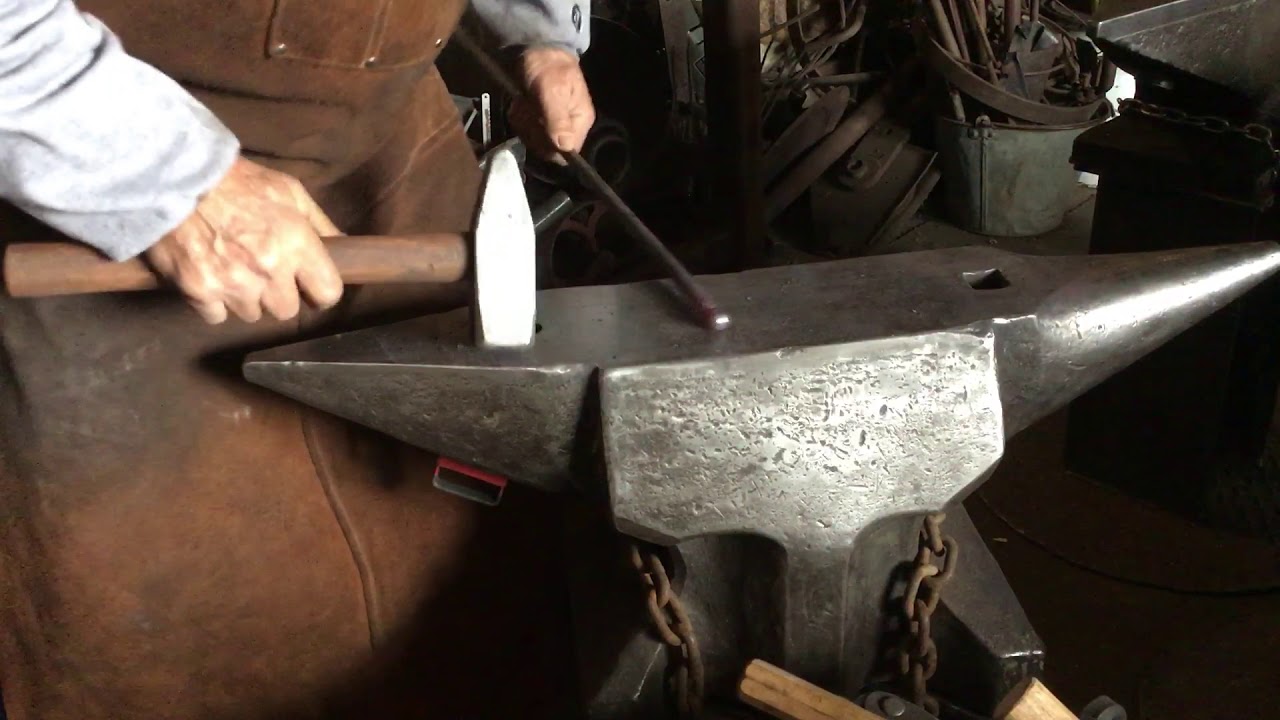 Simple way to make a decorative ball end on a steel rod.