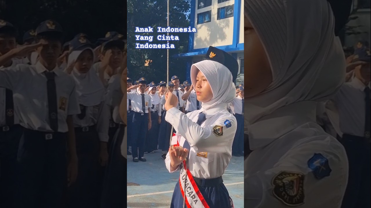 Anak Indonesia yang Cinta Indonesia#pengibaranbendera #cintaindonesia