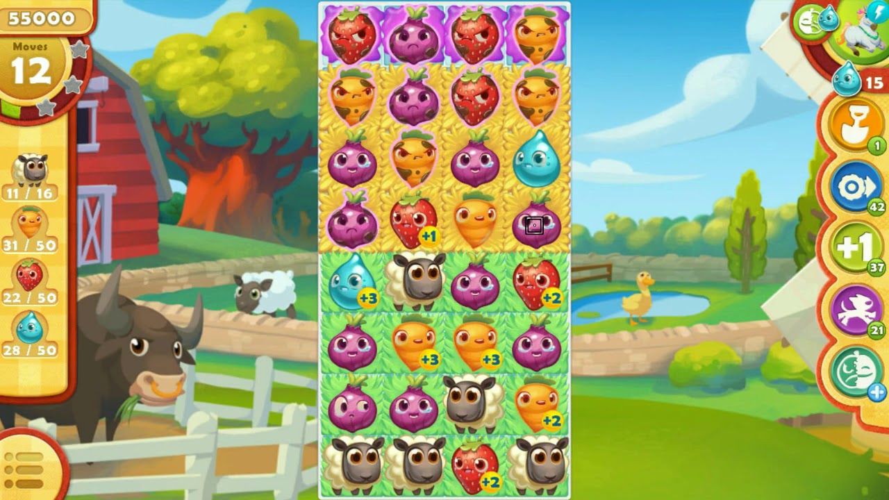 Farm Heroes Saga Level 1737 No Boosters