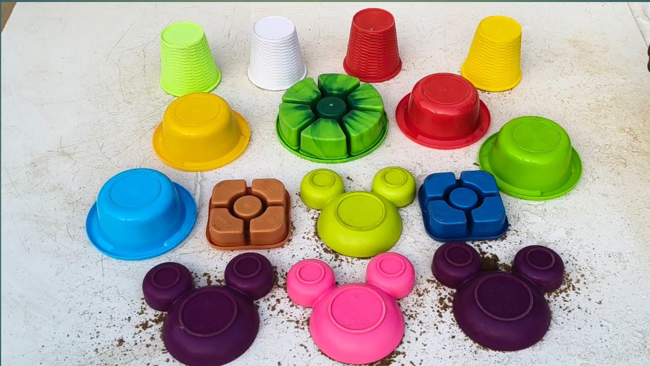 satisfying Amezing ASMR colour glass sand cake / deasrt Sand kitchen tools set