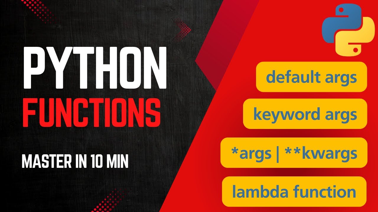 Учебное пособие по функциям Python — освойте за 10 минут (полный курс Python для абсолютных нович...