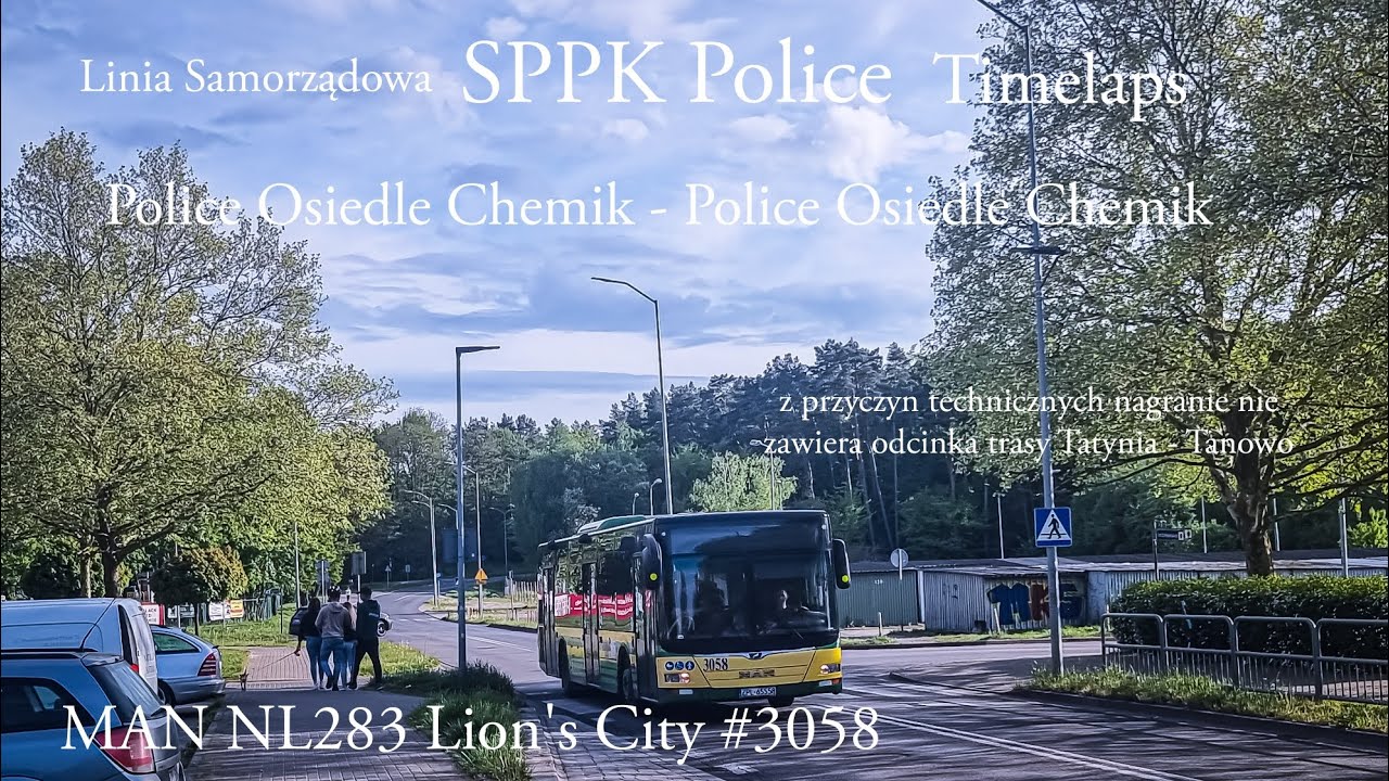 [TIMELAPS] Linia Samorządowa Police Osiedle Chemik - Police Osiedle Chemik MAN NL283 LC 