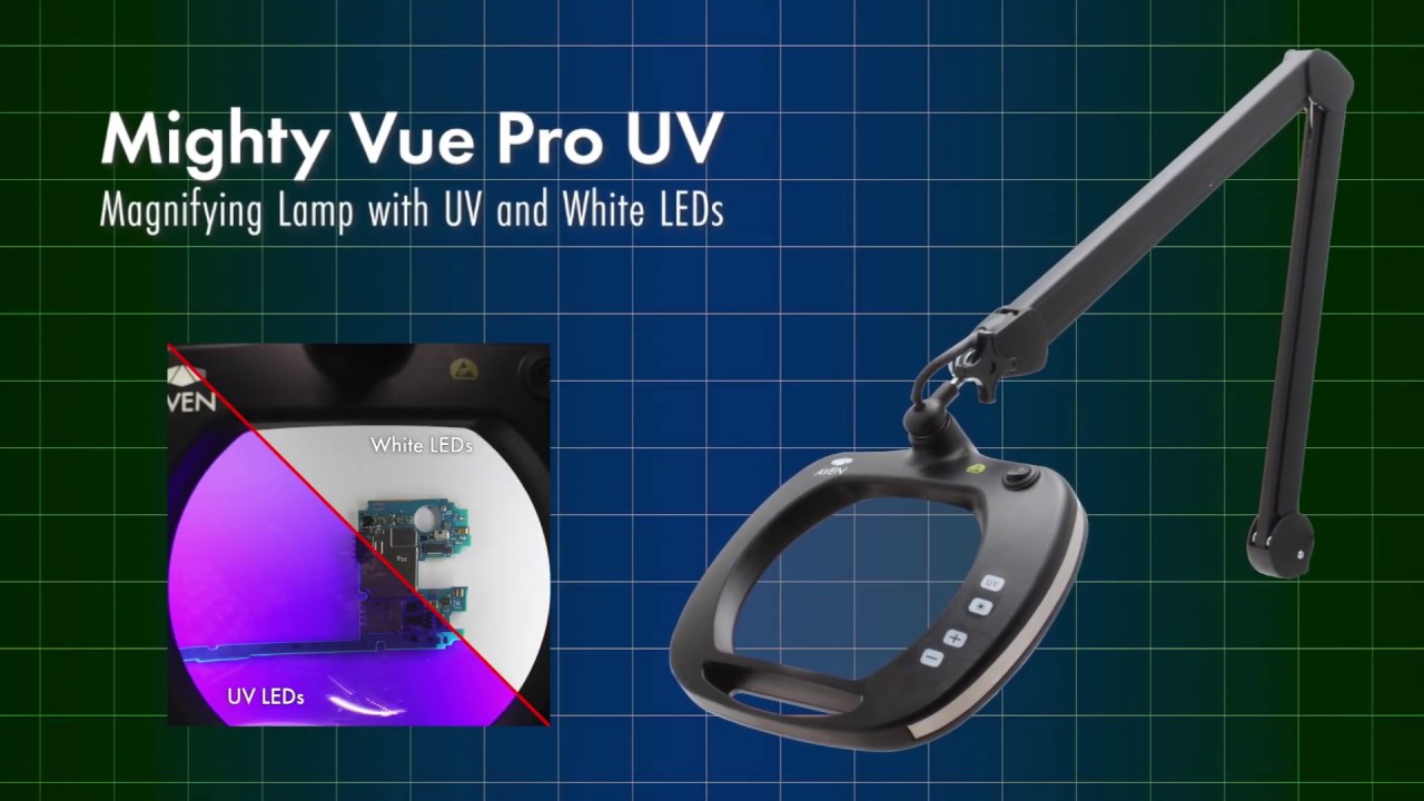 Mighty Vue Pro ESD Safe Magnifying Lamp with White and UV LEDs