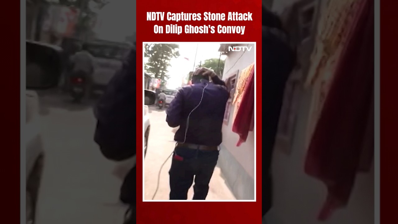 Dilip Ghosh Attacked | NDTV Captures Stone Attack On Dilip Ghosh's Convoy In Hot Bengal Seat