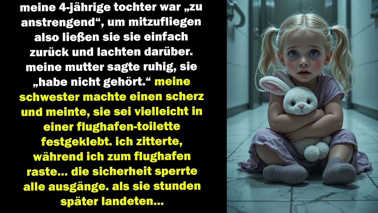 meine 4-j&auml;hrige verschwand am flughafen&hellip; meine schwester witzelte, sie sei festgeklebt im bad...