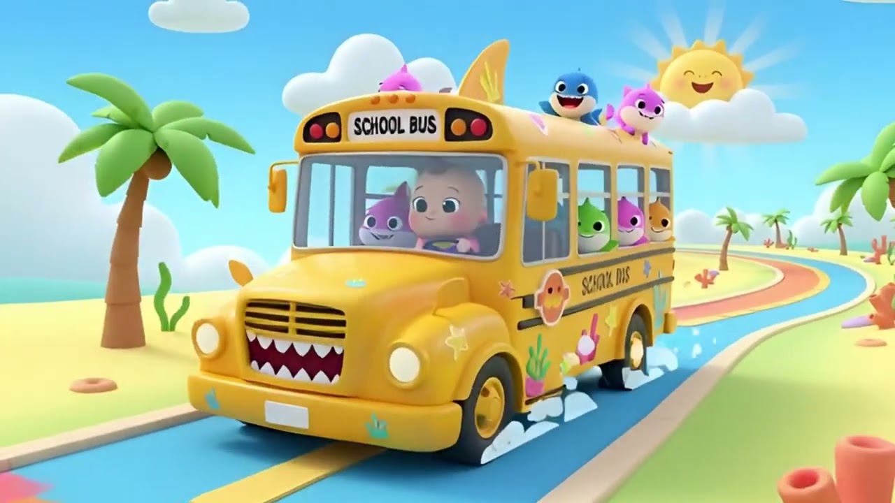 🎵 Wheels on the Bus Adventure | kids nursery rhymes | Baby Song, Fun Bus Cartoon 🚌🎵