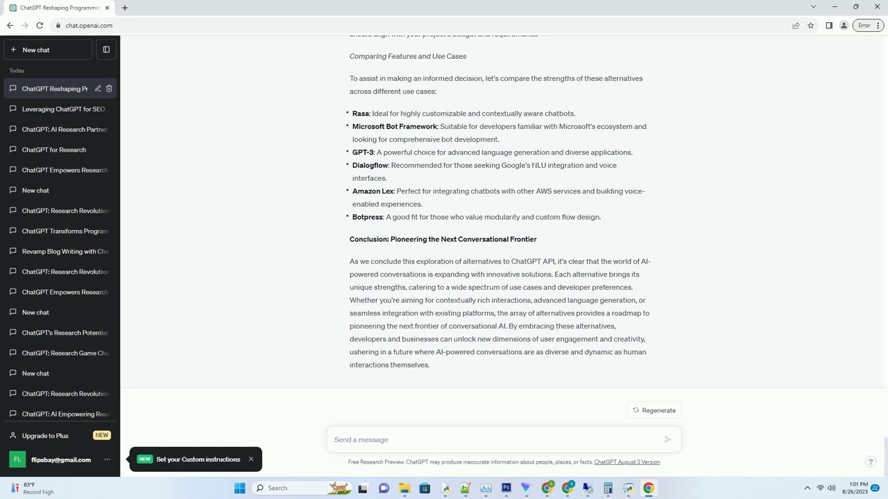chatgpt api alternative