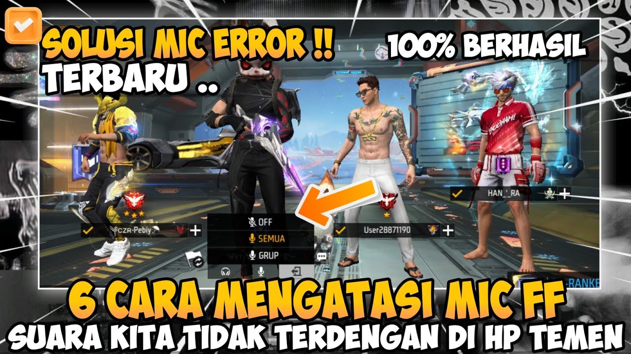 6 CARA MENGATASI VOICE CHAT TIDAK ADA SUARANYA DI FREE FIRE