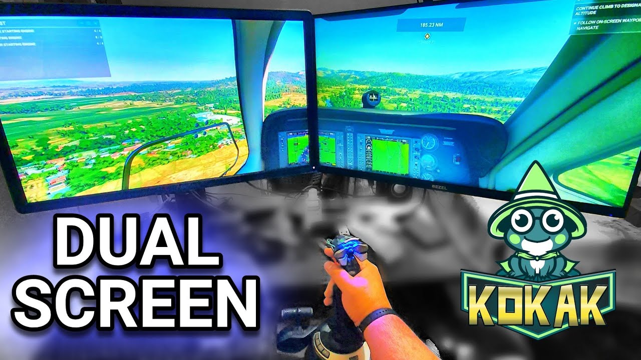 Microsoft Flight Simulator 2020 - Dual Monitors Is Awesome! (just a short teaser video)