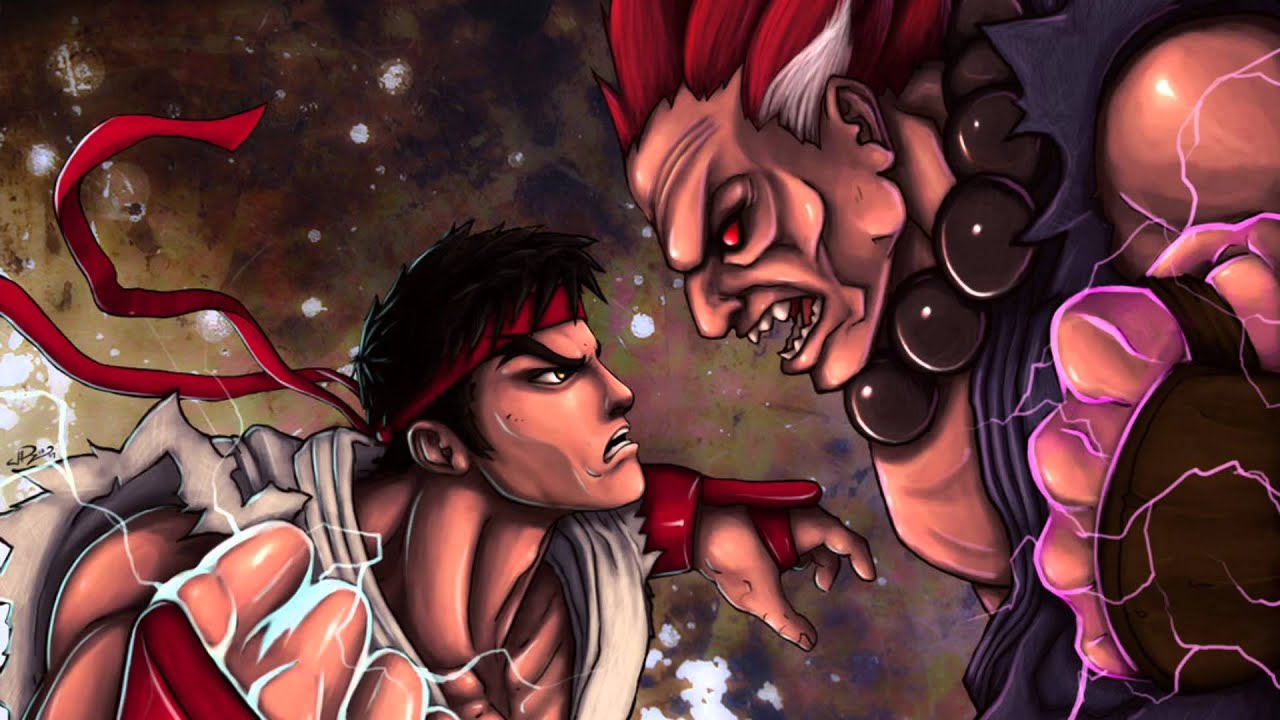 Street fighter - ryu vs akuma theme slow down