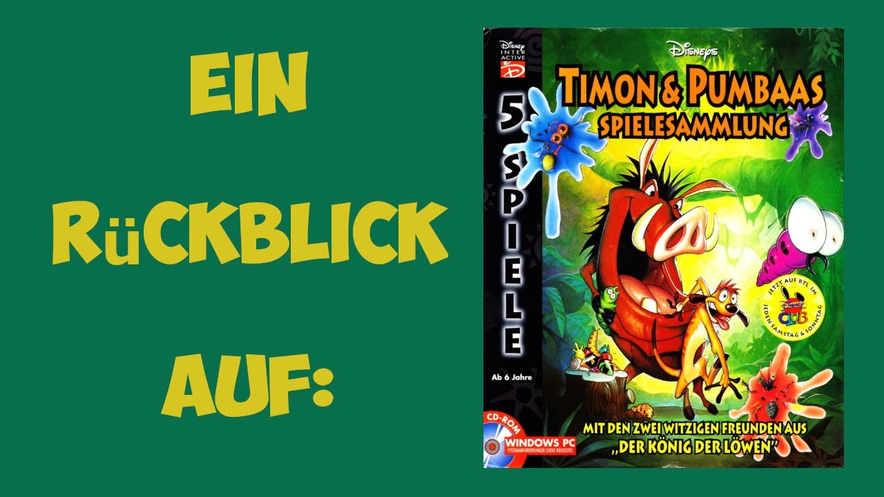 Ein Rückblick auf: Timon & Pumbaas Spielesammlung (PC, 1995)