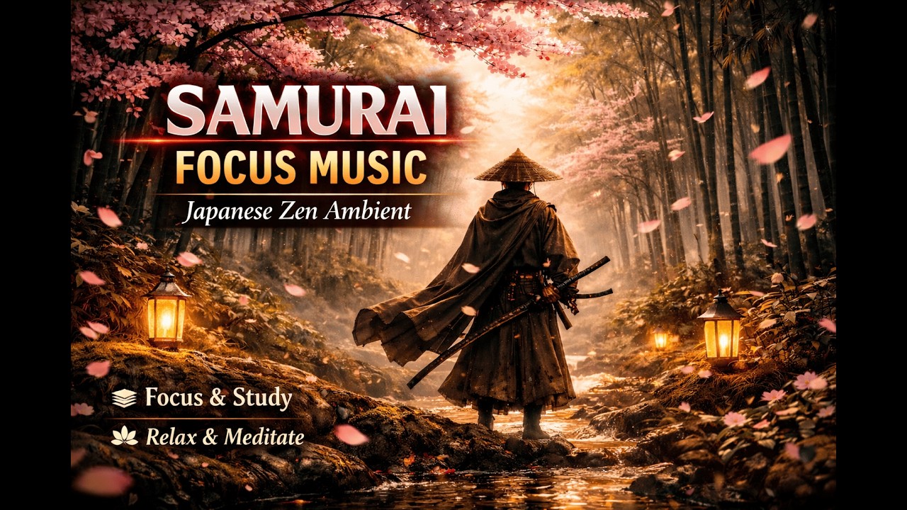 Japanese Samurai Ambient 🌸 Deep Focus Music for Work & Study