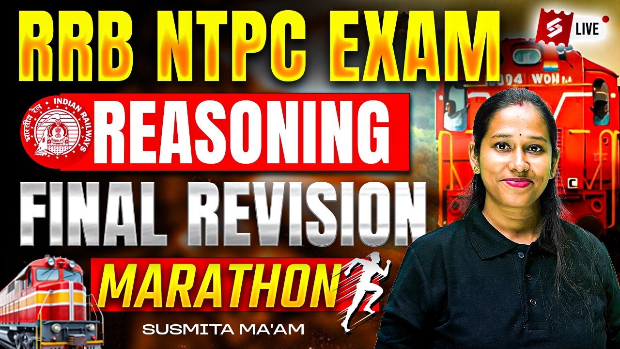 RRB NTPC Reasoning Marathon Class 2026 | RRB NTPC Reasoning Topic Wise Revision | NTPC REASONING