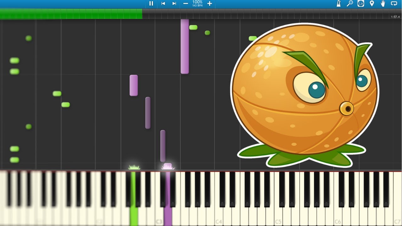 Far Future Mid-Wave B Piano [Plants vs. Zombies 2] (Synthesia)