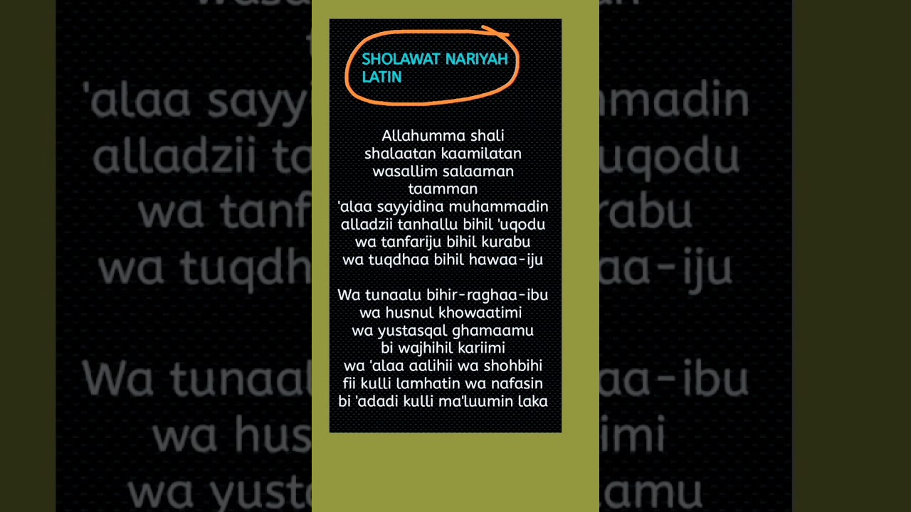 sholawat nariyah latin #shorts
