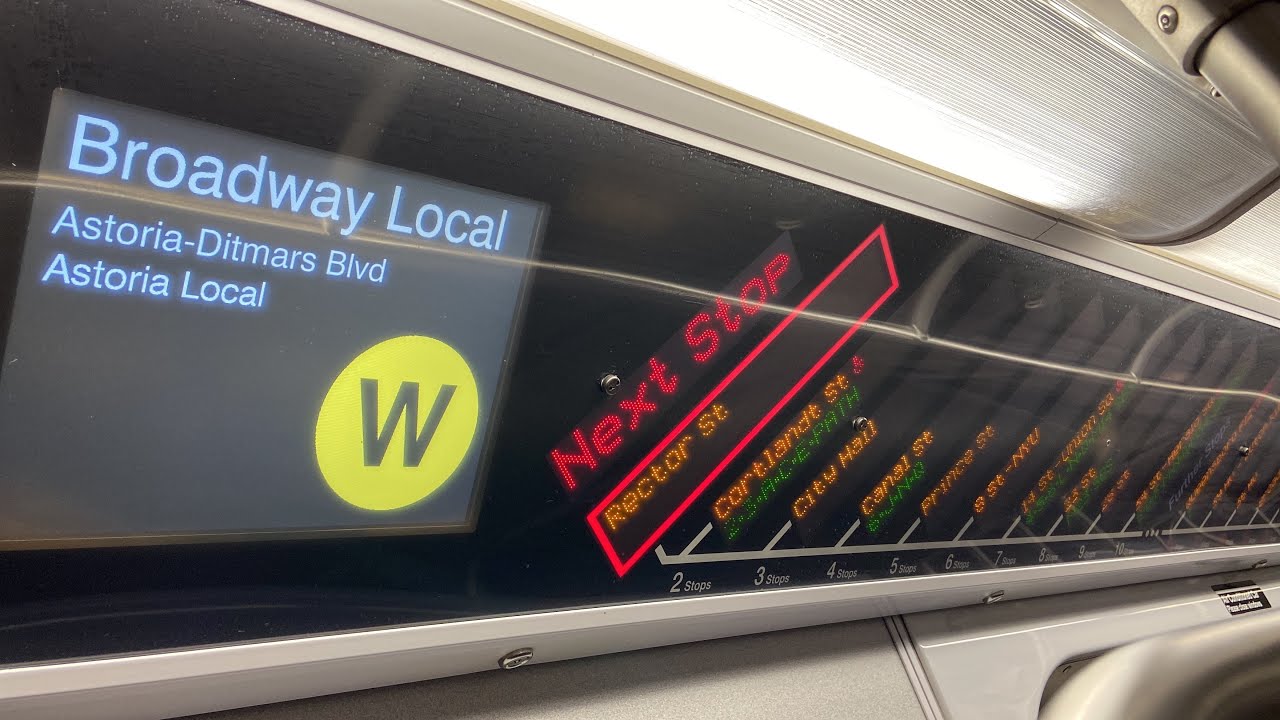 BMT Subway: R160B Alstom (W) Local Train Ride from Whitehall Street to Ditmars Blvd-Astoria