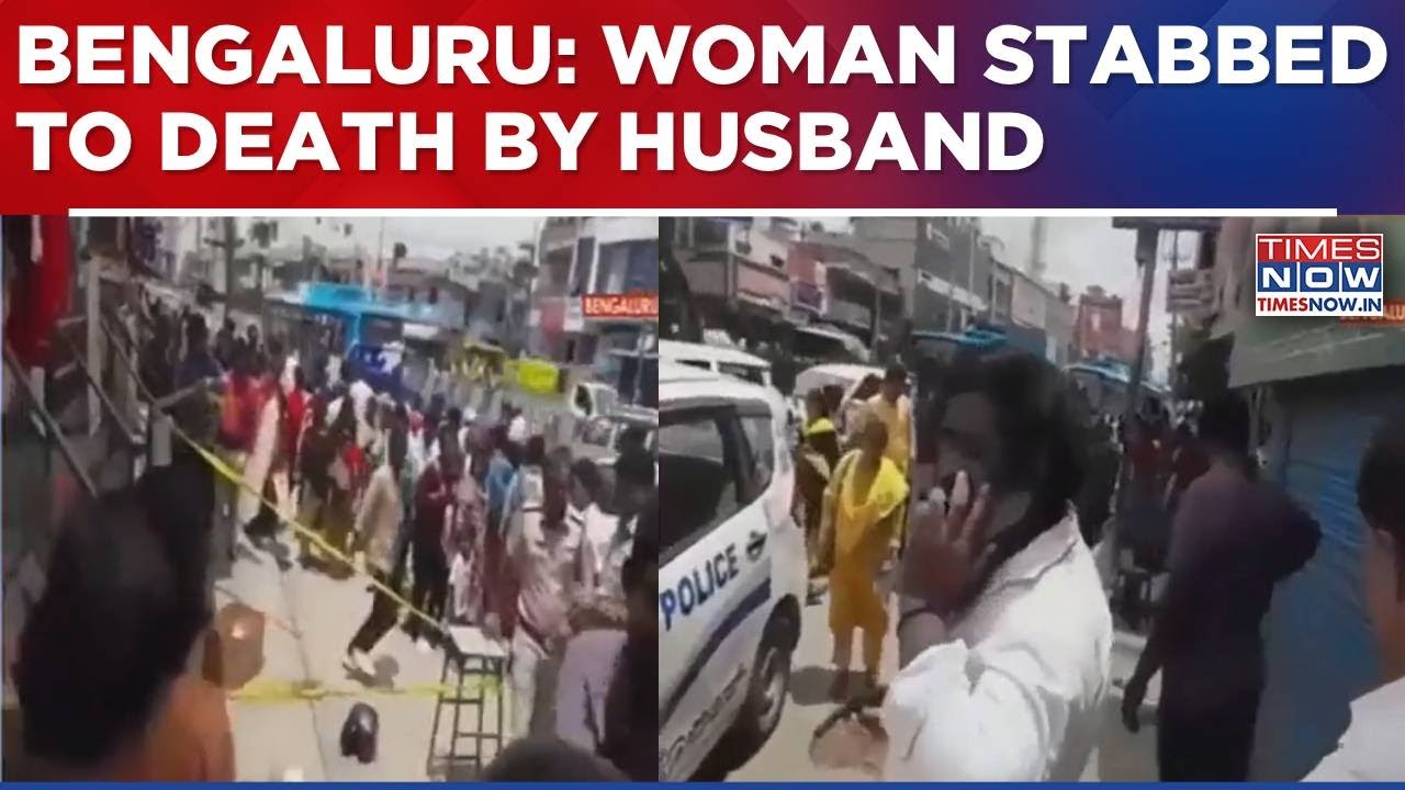 Bengaluru Shocker: Husband Stabs Wife To Death In Broad Daylight At Bus Stop | Karnataka News