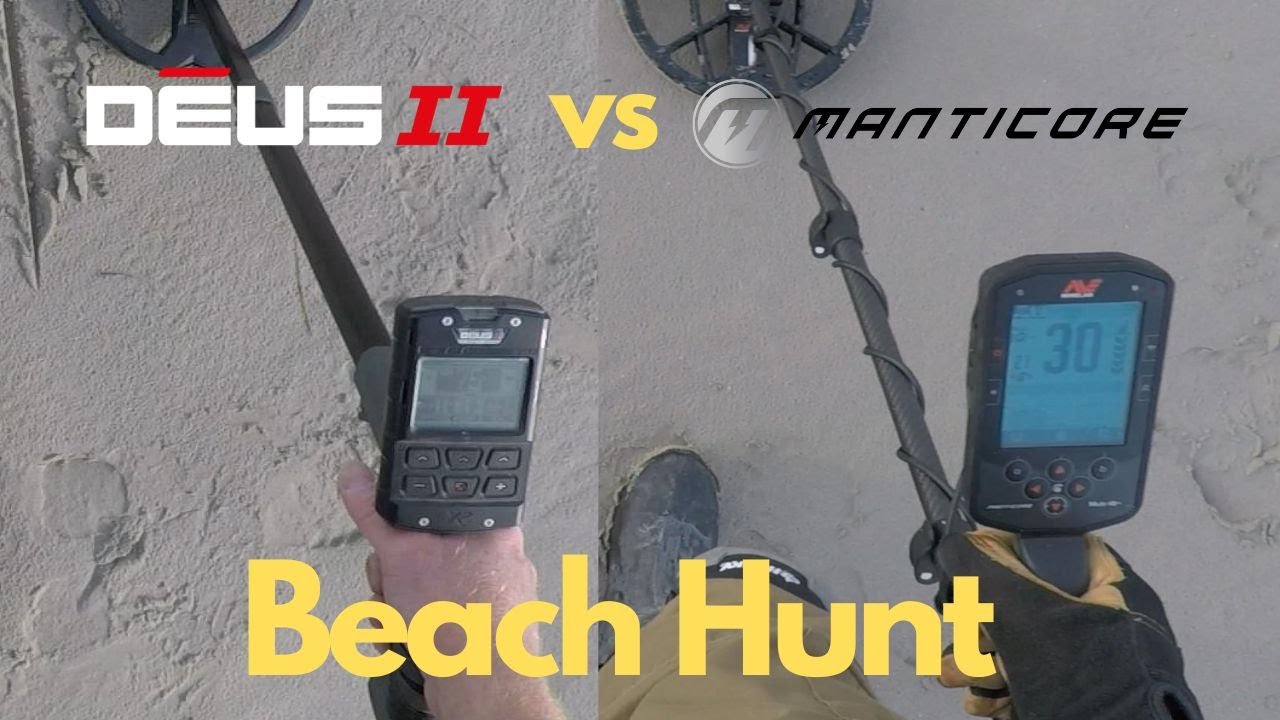 Beach Comparison Minelab Manticore & XP Deus 2 Metal Detecting