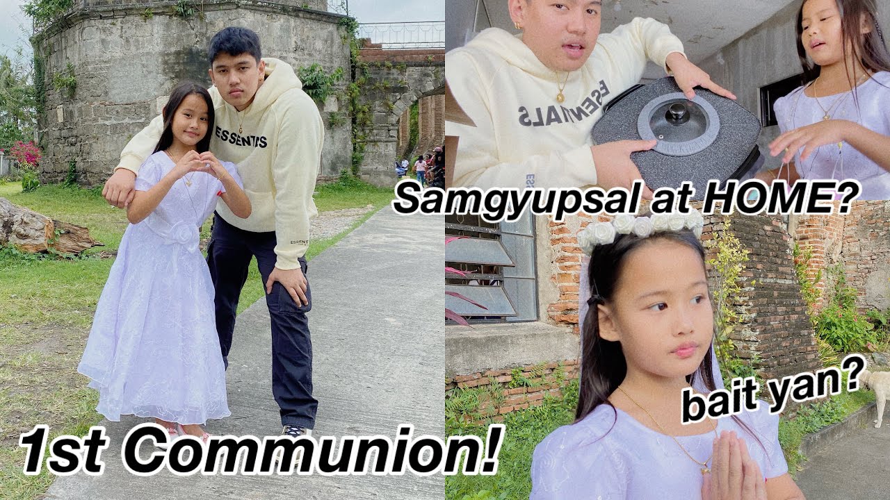CHLOE’S FIRST COMMUNION!! + Samgyupsal sa Bahay?! | Grae and Chloe