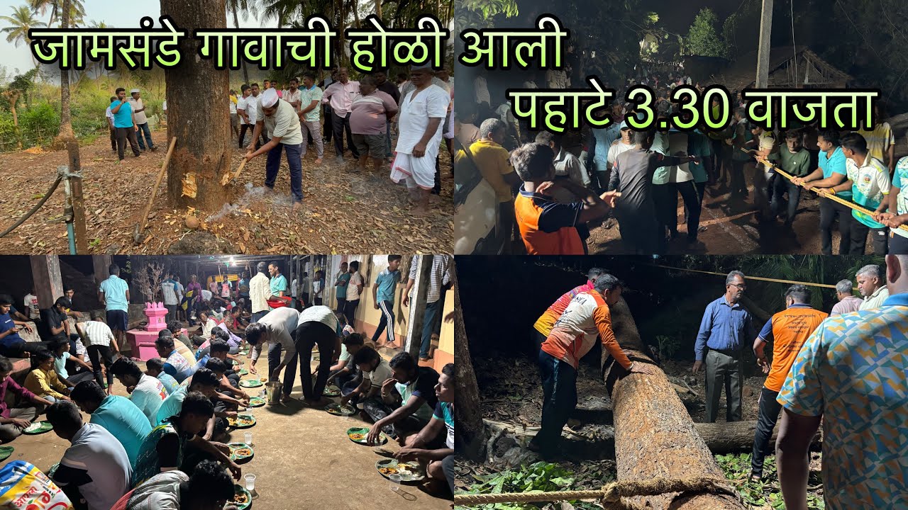 जामसंडे गावाची होळी तोडून आणतानाची फुल्ल धम्माल l कोकणातील शिमगोत्सव 2026