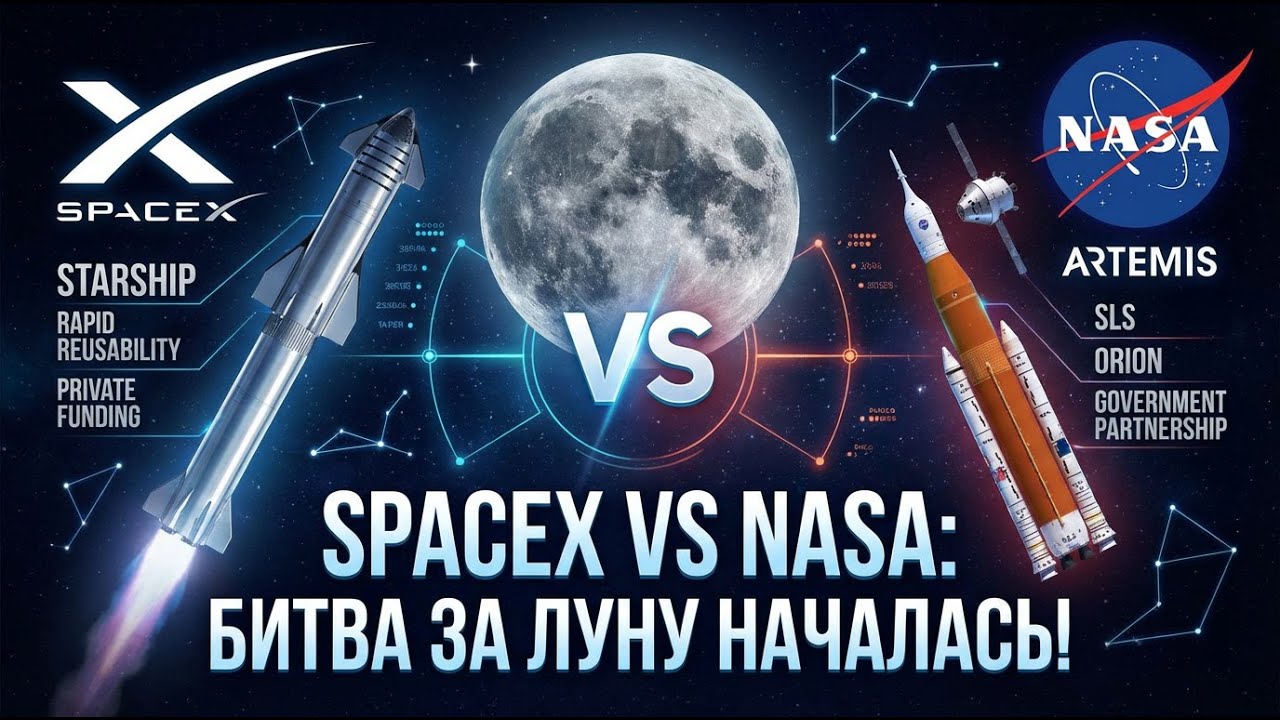 SpaceX против NASA: Кто реально вернет человечество на Луну?