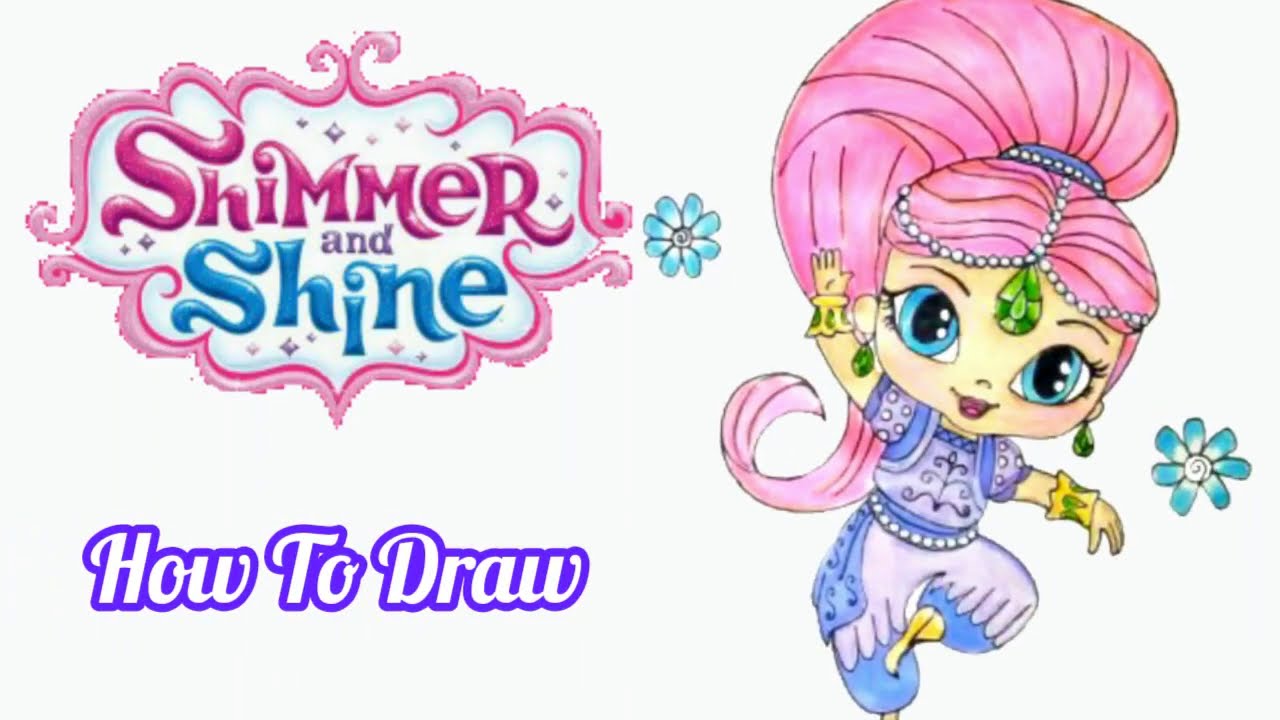 How To Draw Shimmer From Shimmer and Shine Step By Step | Cartooning cute drawings
