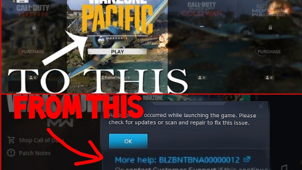 Как исправить ошибку blzbntbna00000012 и запустить Warzone в Battle.net