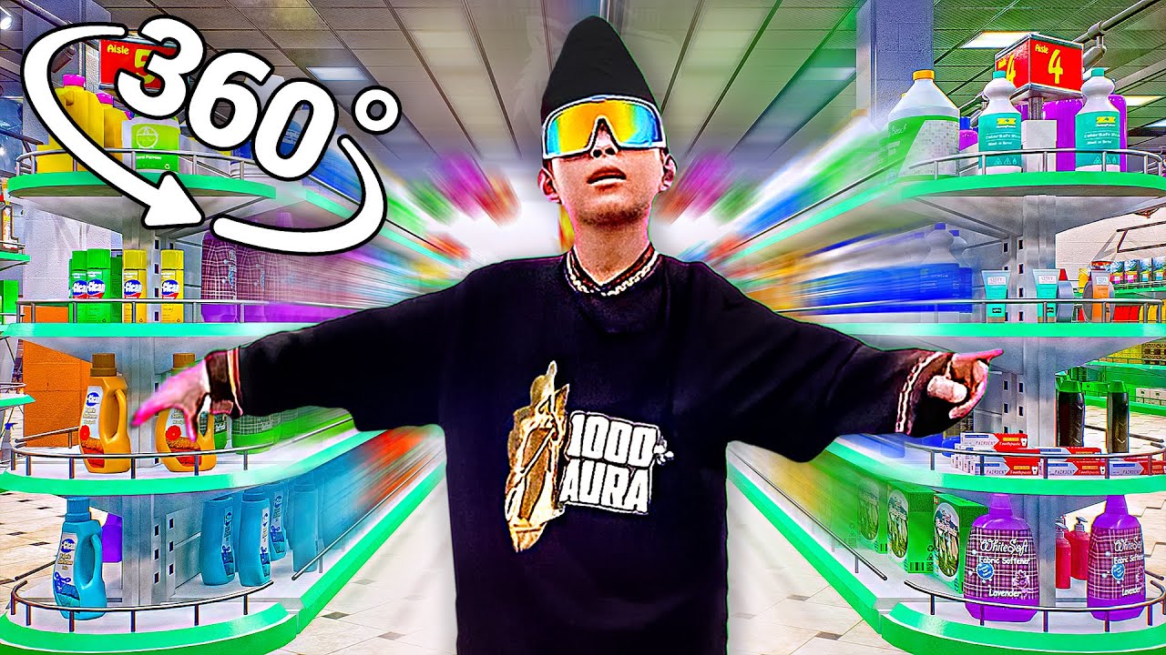Aura farming dance - Supermarket in 360&deg; Video | VR / 8K | ( Boat Kid Aura Farming meme )