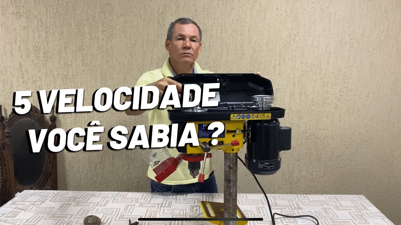 Mudando a velocidade da furadeira de bancada Ferrari FG-13-350W