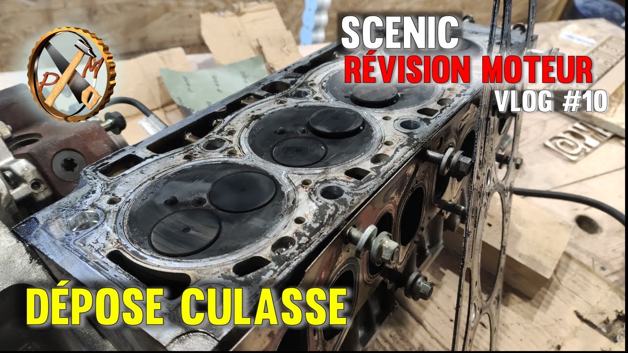 Dépose culasse Scenic 2 1.9 dci 120ch F9Q - dépose moteur jour 10