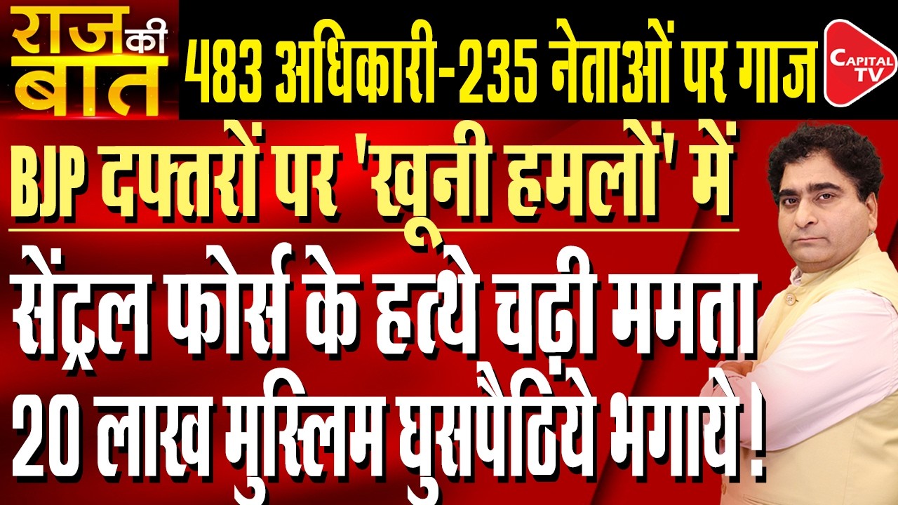 TMC Goons attack on BJP Election Office In Kolkata And Some Other Areas | Rajeev Kumar | Capital TV