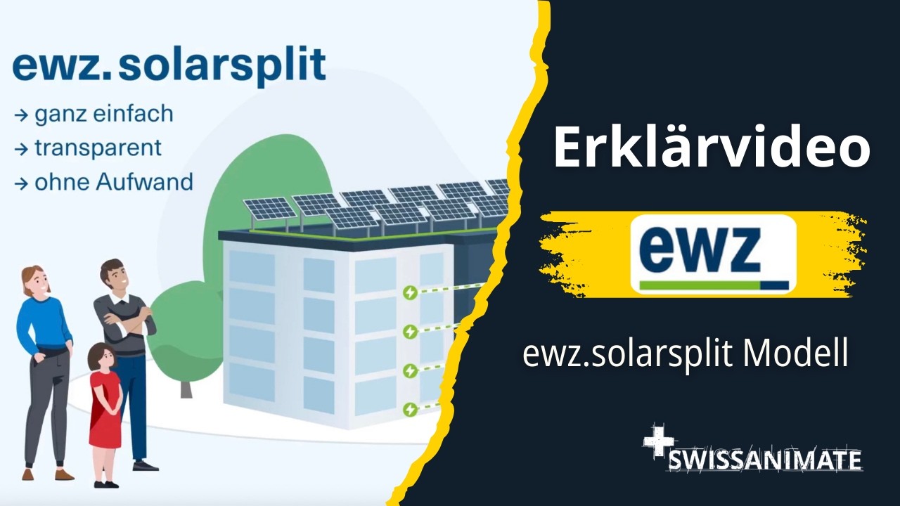 Erklärvideo EWZ: Clever Solarstrom verkaufen mit ewz.solarsplit ☀️🔋