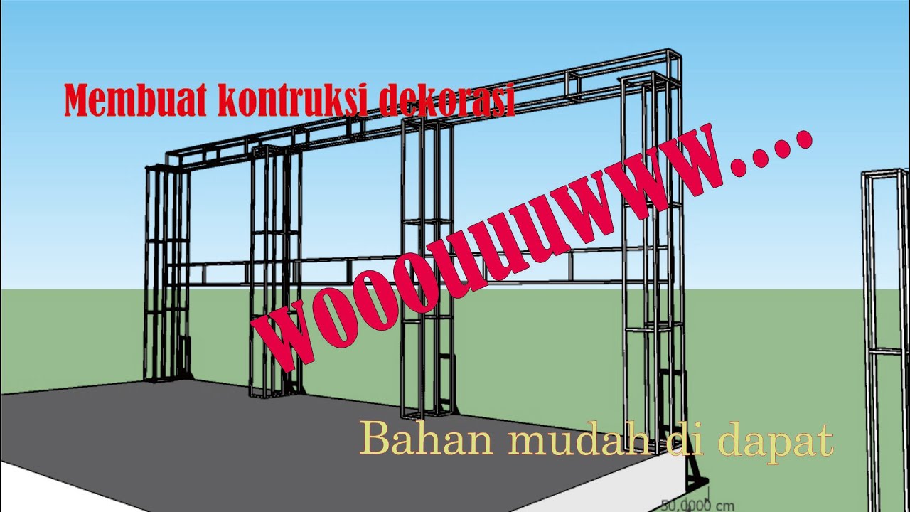 Membuat Sketsa  kontruksi backdrop dekorasi sangat mudah