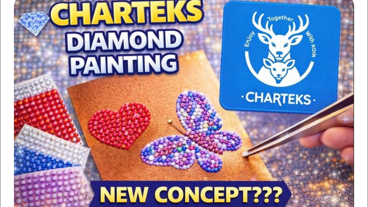 Обзор набора для алмазной живописи Charteks 💎 Алмазы-наклейки без лишних хлопот на медной бумаге!