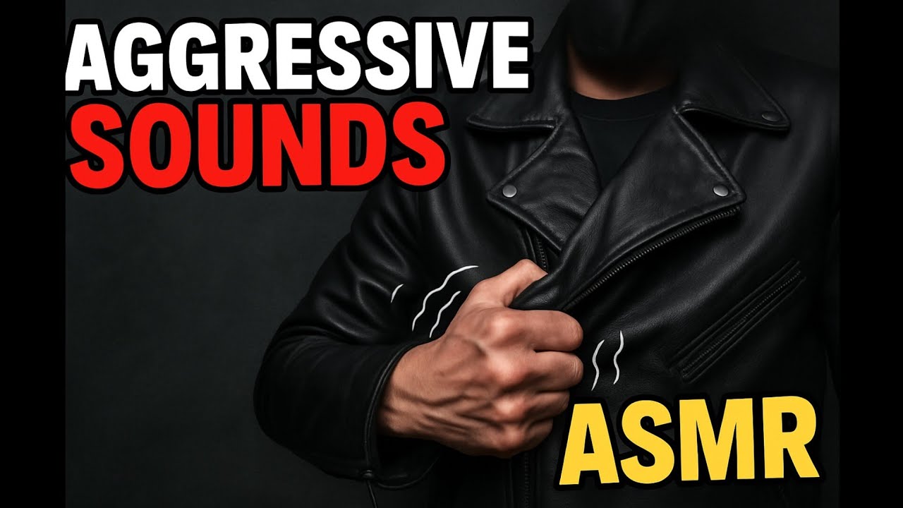 AGGRESSIVE Black Jacket Sound Effects for ASMR Lovers!