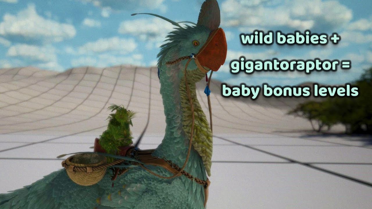 wild baby creature bonus levels and gigantoraptor
