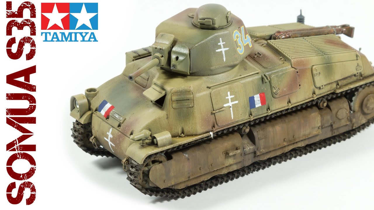 Somua S35 с маркировкой FFI (модель Tamiya в масштабе 1/35)