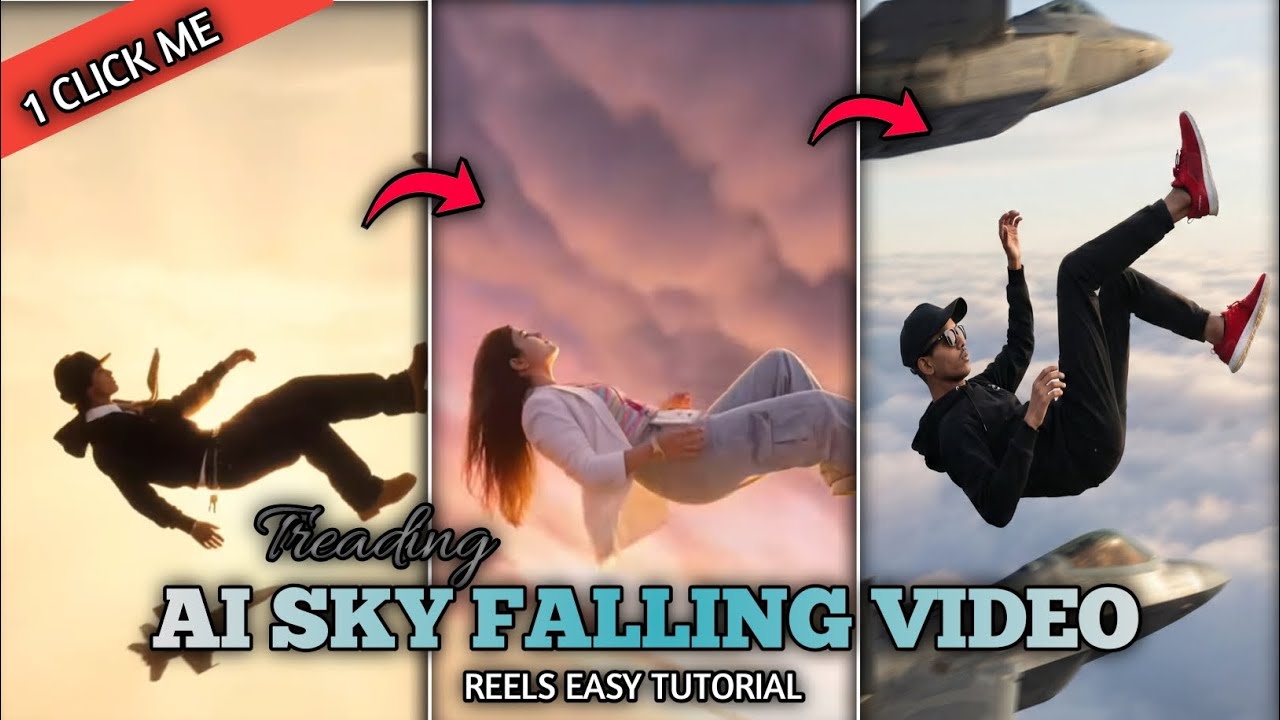 Instagram Tranding Man Flying For Sky Video Editing | How To Make Ai Videos Of Flying In The Sky