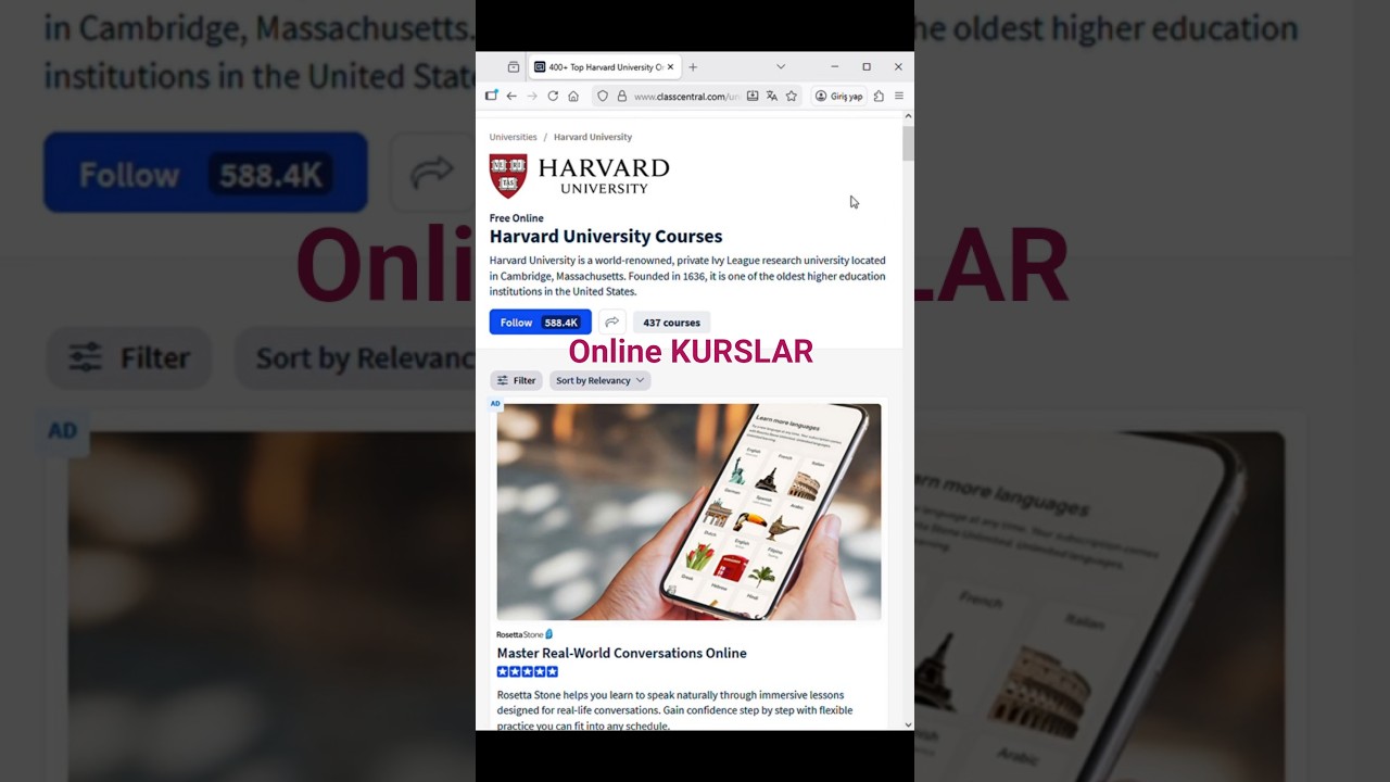 ON BİNLERLE ONLINE KURSLAR 