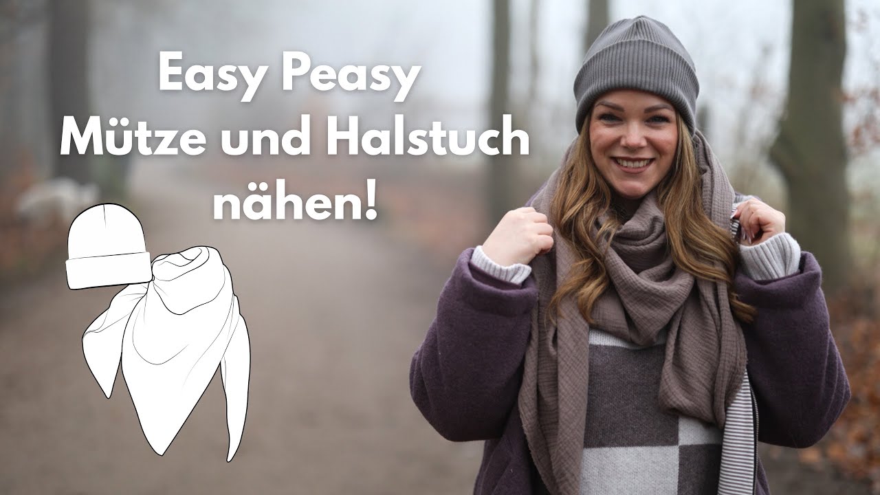 Mütze & Musselin Halstuch nähen für Anfänger (Perfect Match Nähpaket von Ida & Tilda) 