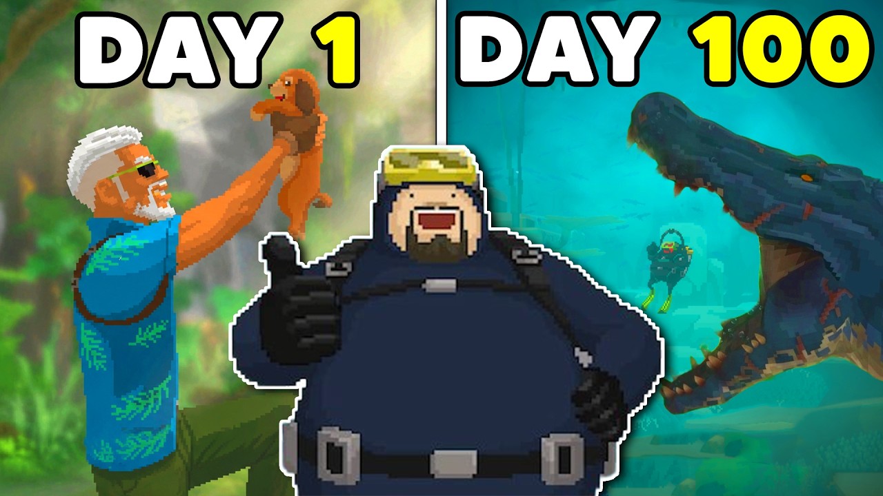 I Spent 100 Days in Dave The Diver In The Jungle
