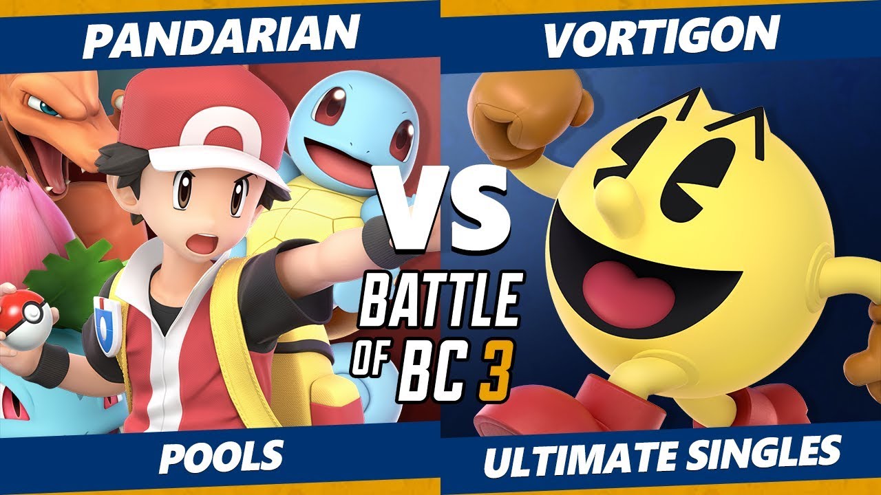Smash Ultimate Tournament - Pandarian (Pokemon Trainer) Vs. Vortigon (Pac-Man) BoBC3 SSBU Pools