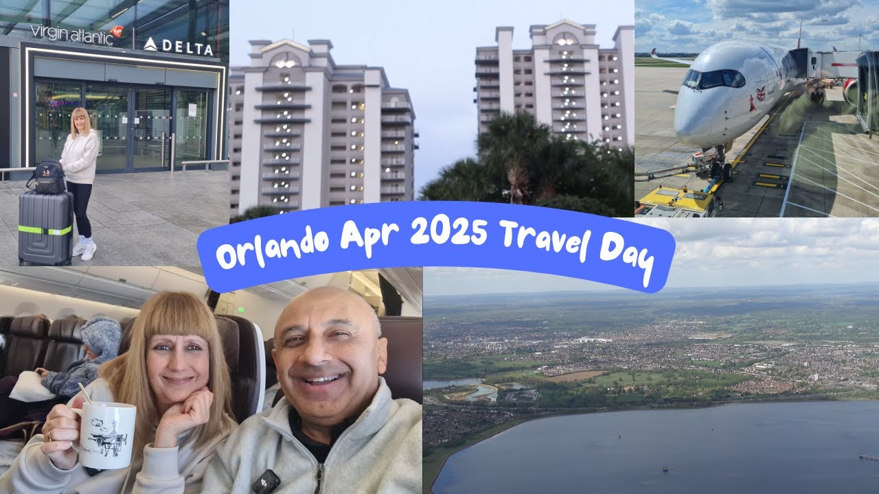 Orlando Travel Day-April 2025-Virgin Premium Economy-Blue Heron Resort-Disney Springs-Blaze Pizza