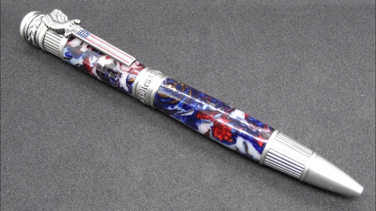 American Patriot Pinecone Blank in American Patriot Twist Pen
