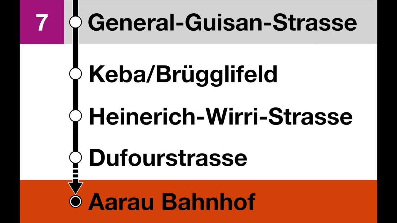 BBA Ansagen • 7 • Aarau Bahnhof – Zelgli – Goldern – Bahnhof