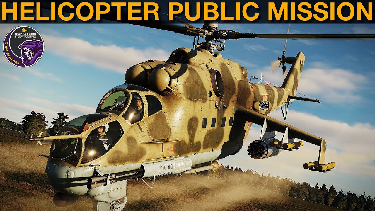 Вертолётная миссия на публичном сервере | DCS WORLD