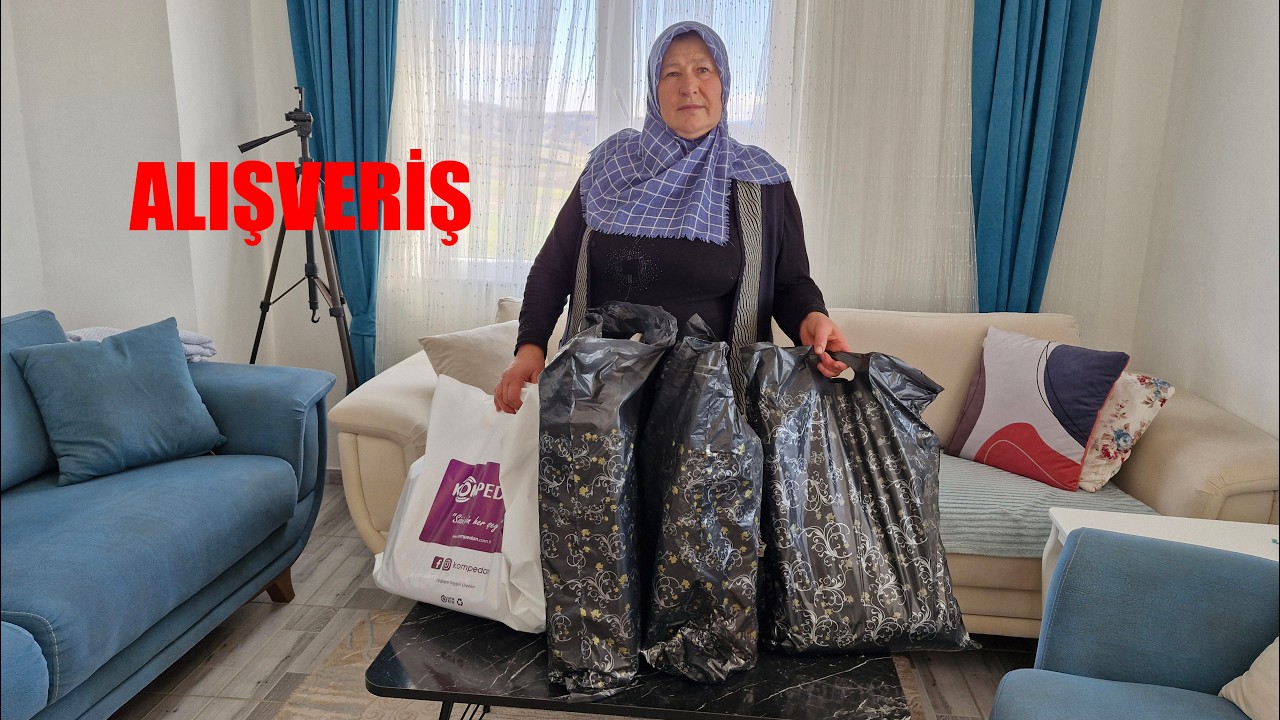 HATİCE HANIMLA BERABER NELER ALDIK KIYAFET YATAK ÖRTÜLERİ
