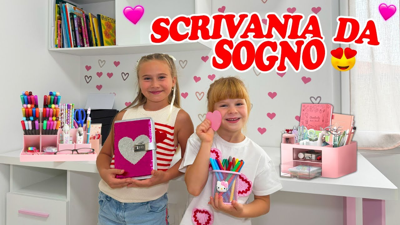 🎒BACK TO SCHOOL 2025! PREPARIAMO LA NOSTRA SCRIVANIA con penne, adesivi e colori! ♥️