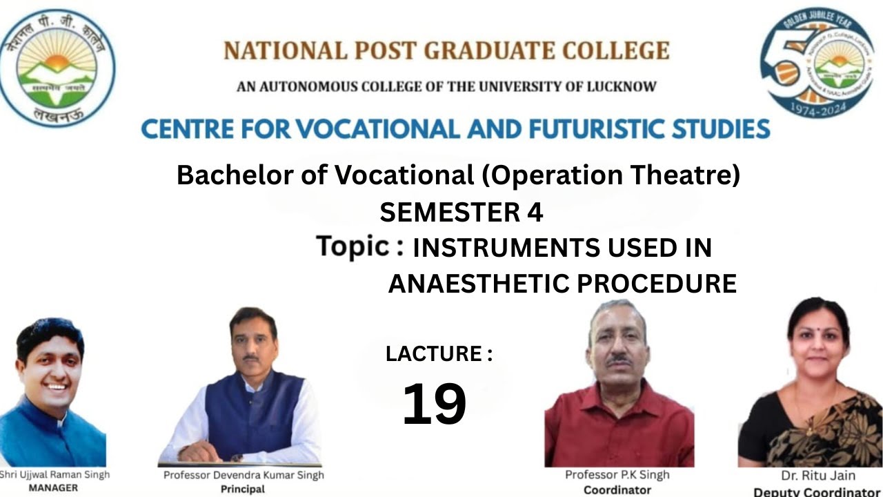 INSTRUMENTS USED IN ANAESTHETIC PROCEDURE